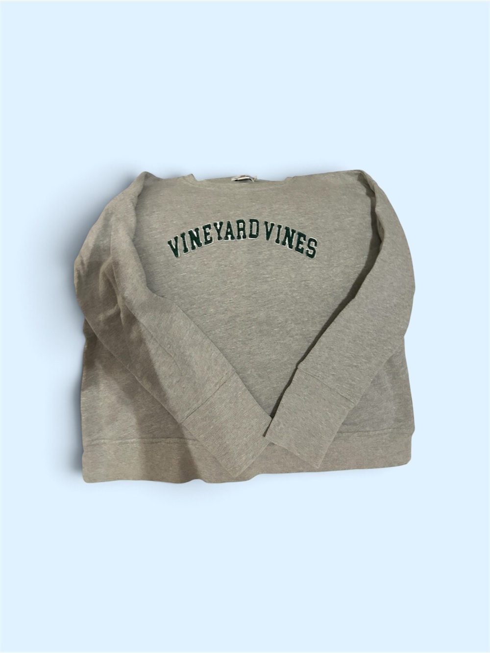 Vineyard Vines Gray Crewneck with Green Logo